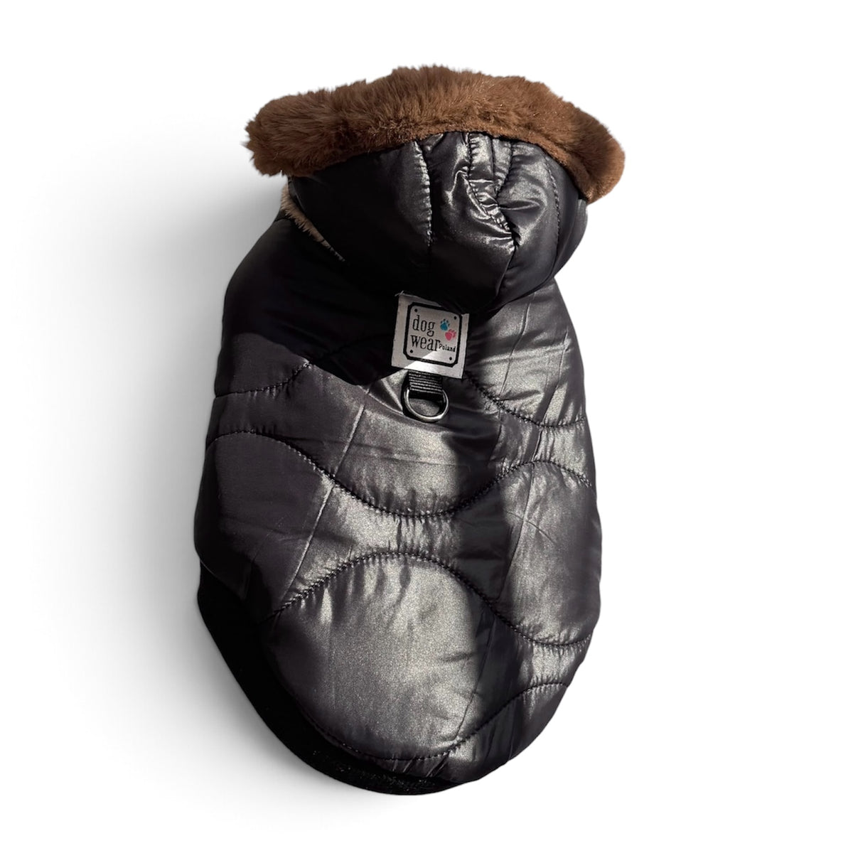Czarna kurtka zimowa dla psa z kapturem – Dog Wear Poland