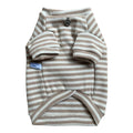 Beige-striped dog blouse