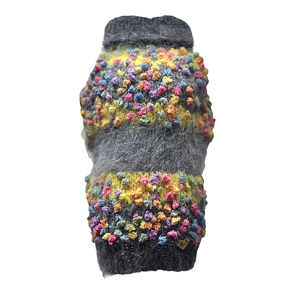 Woolen dog sweater with bubbles