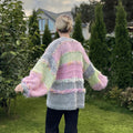 Hand-Knitted Oversize Sweater from Fluffy Yarn - and Texture