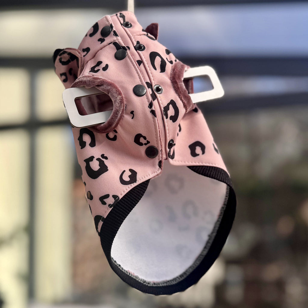 Dog rain jacket made of Softshell "Pink Panther"