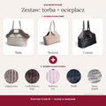 Zestaw: luksusowa torba + futerkowy ocieplacz